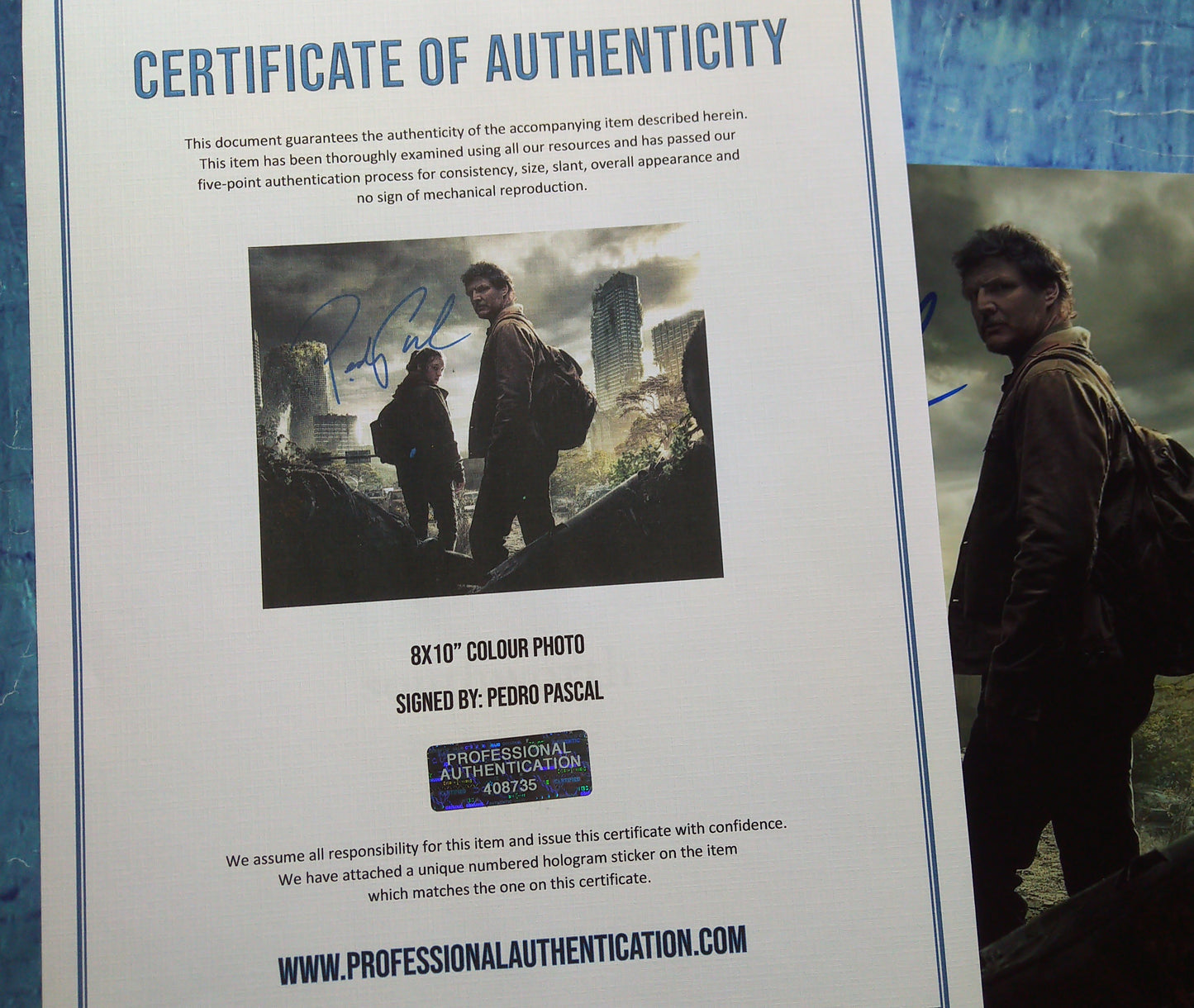 Pedro Pascal Hand Signed Autograph 8x10 Photo COA The Last Of Us