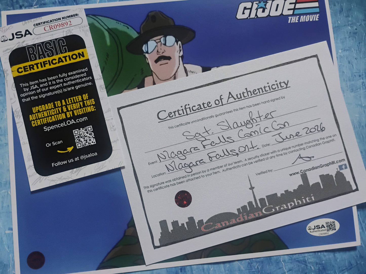 Sgt Slaughter Robert Remus Hand Signed Autograph 8x10 Photo JSA COA