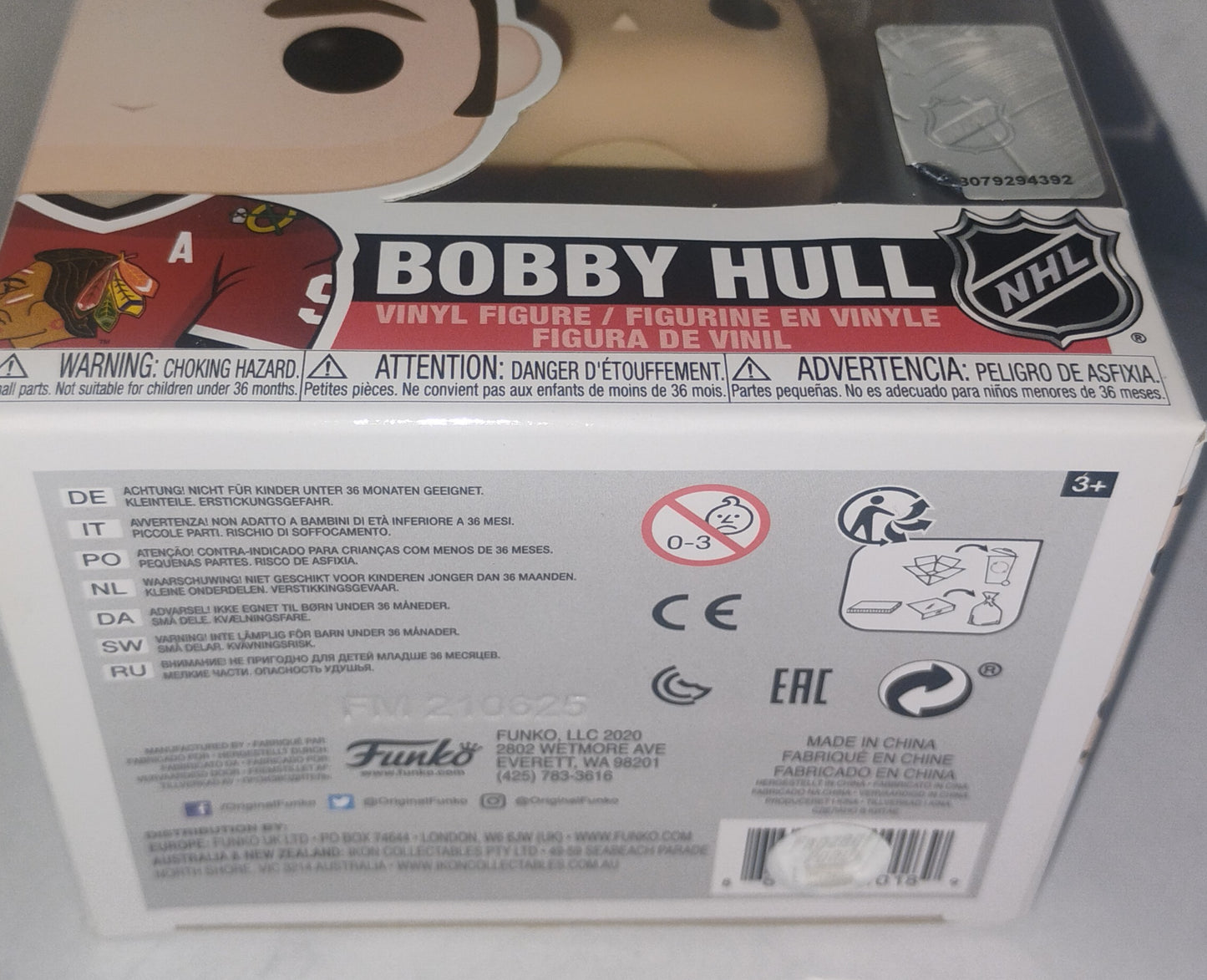 Bobby Hull Hand Signed Autograph Funko Pop COA Chicago Blackhawks