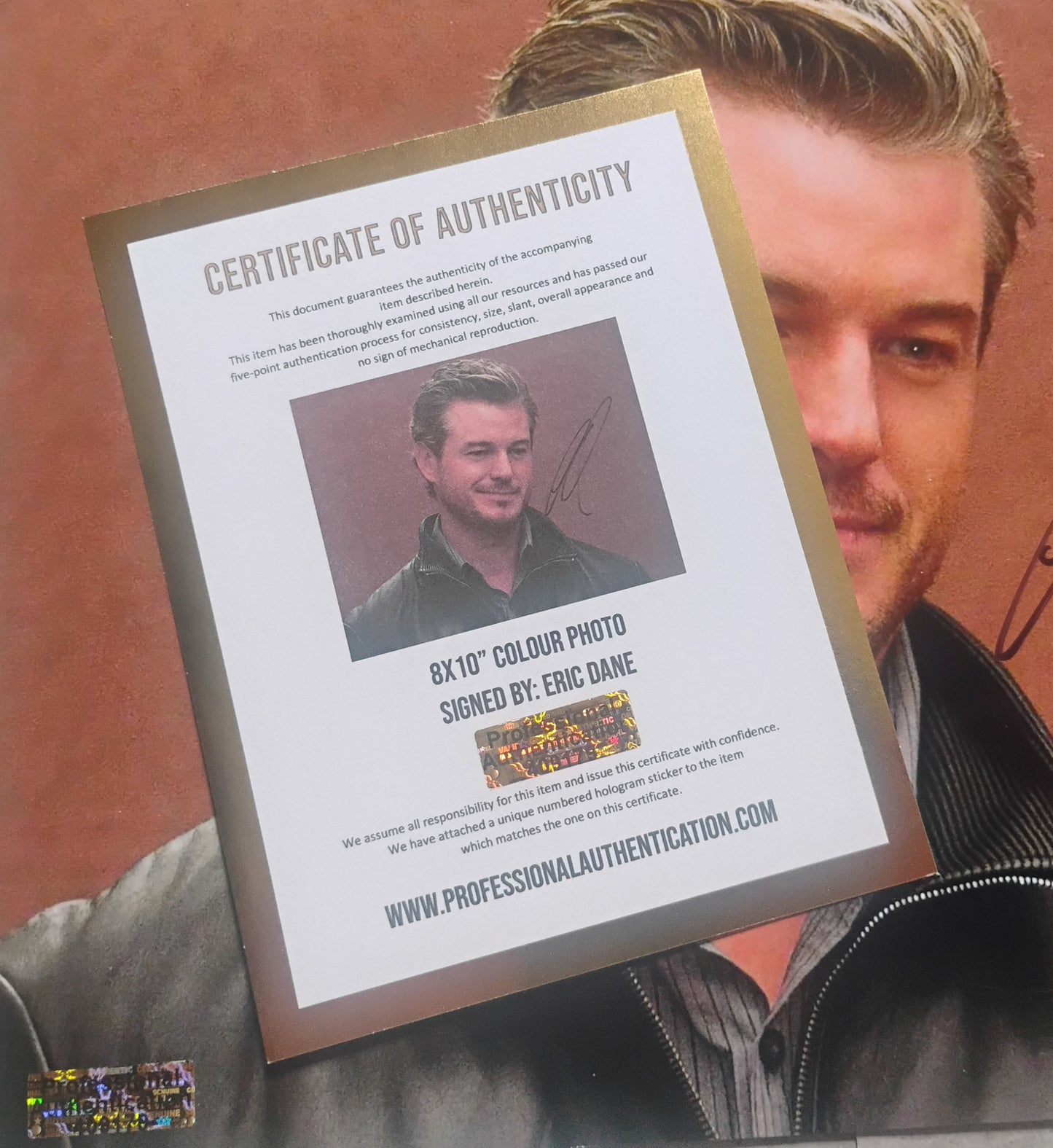 Eric Dane Hand Signed Autograph 8x10 Photo COA Grey's Anatomy