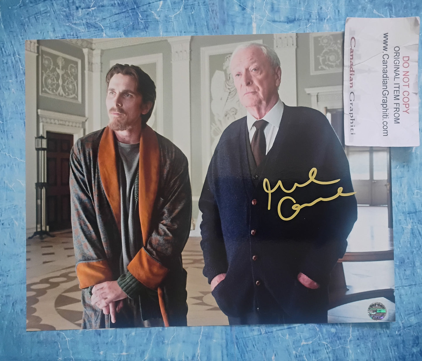 Michael Caine Hand Signed Autograph 8x10 Photo COA Batman Begins