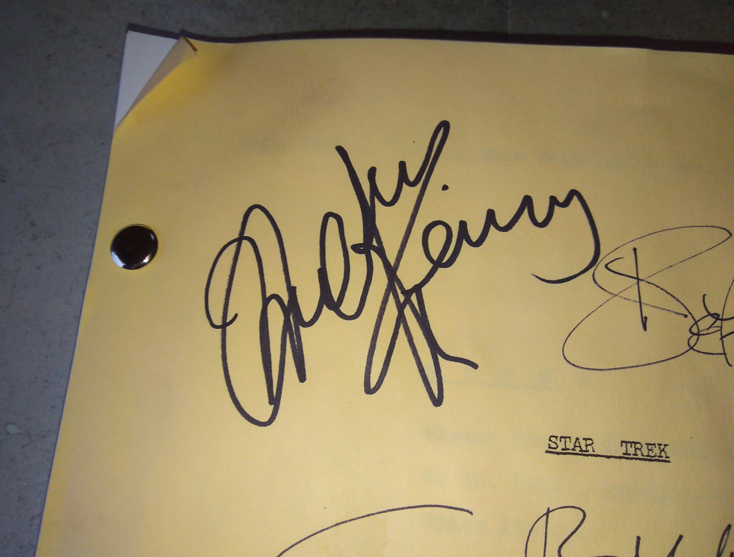Star Trek 8x Cast Hand Signed Autograph Script COA Gene Roddenberry, Leonard Nimoy, William Shatner