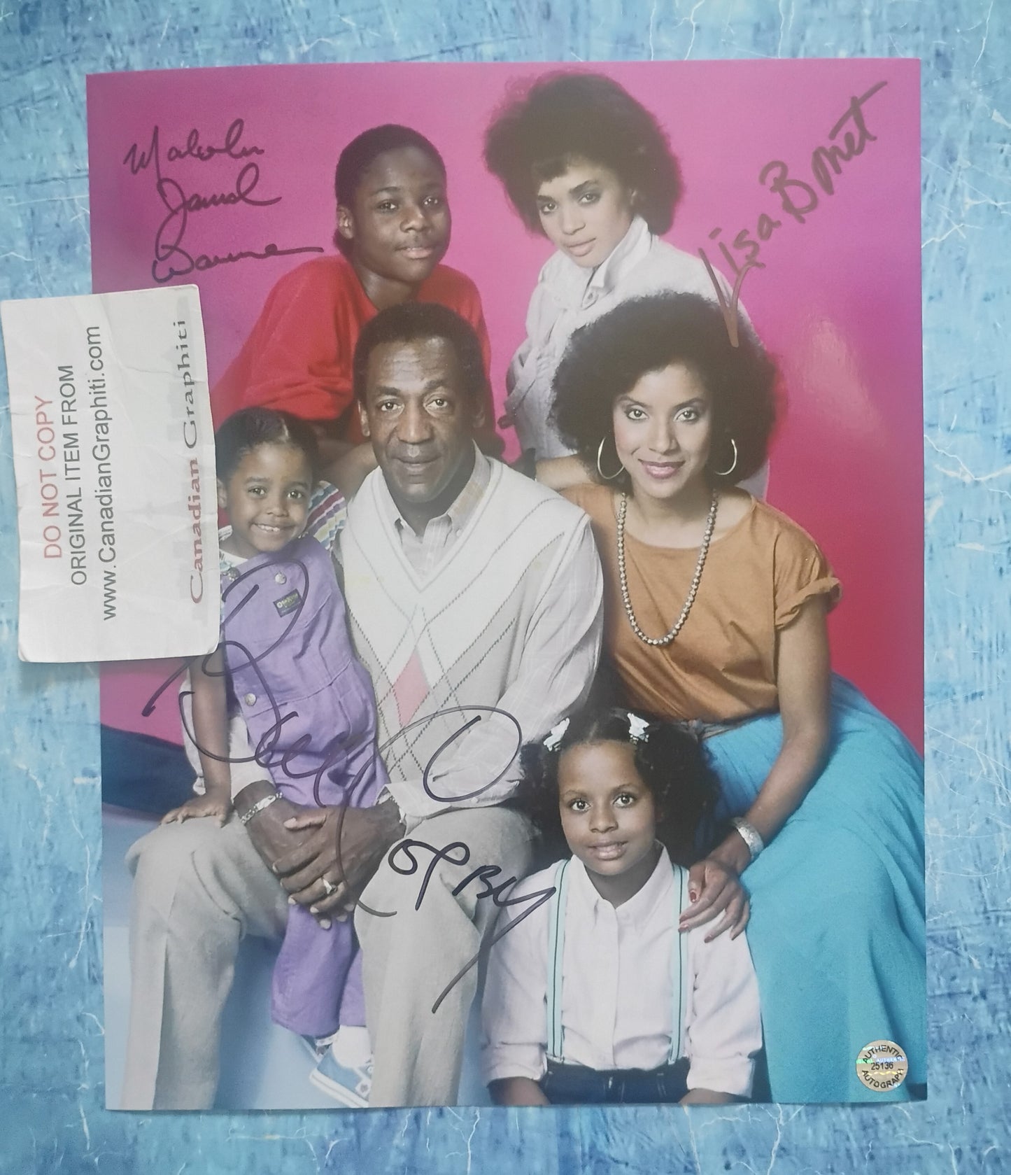 Bill Cosby, Lisa Bonet & Malcolm-Jamal Waner Hand Signed Autograph 8x10 Photo COA