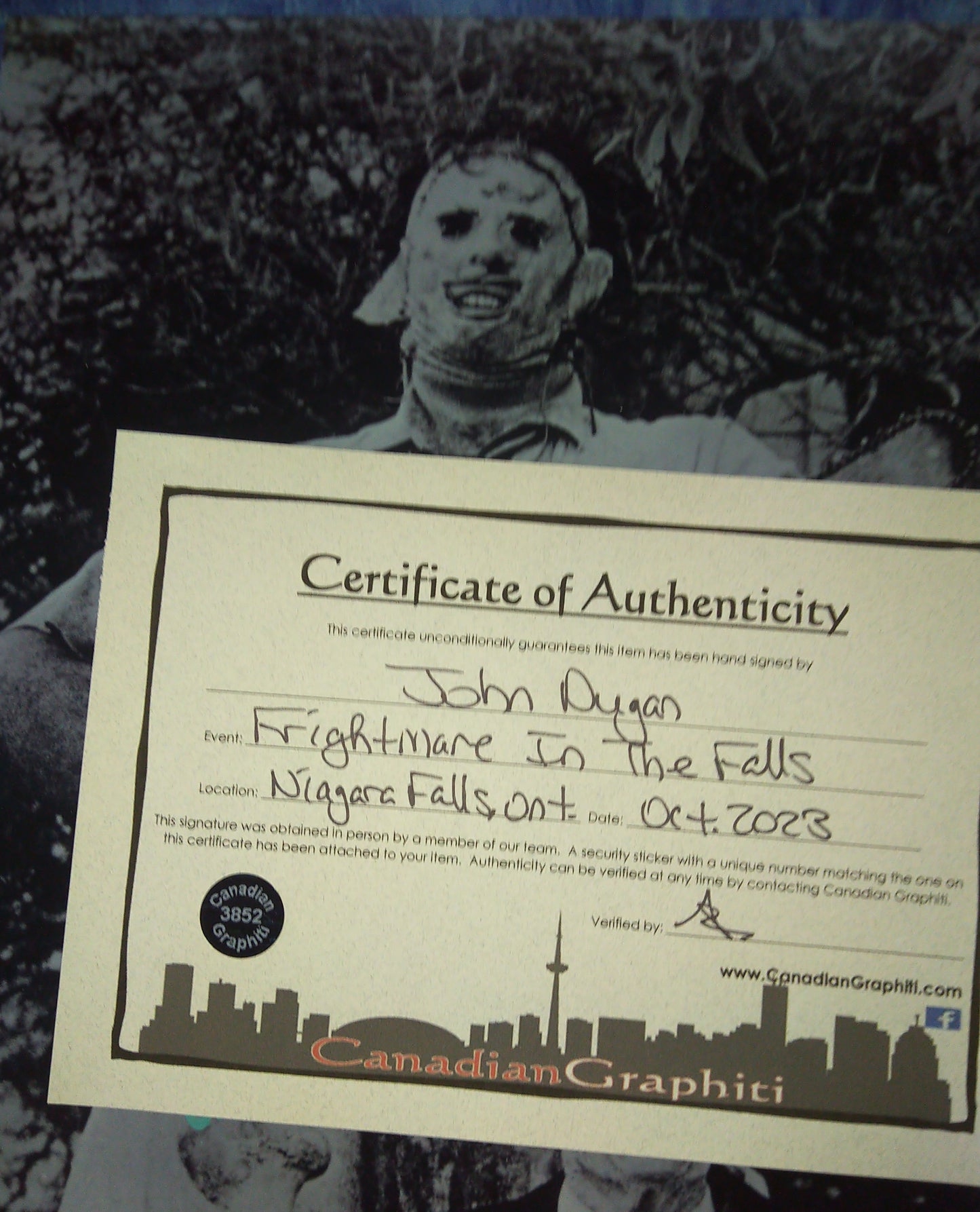 John Dugan Hand Signed Autograph 8x10 Photo COA Texas Chainsaw Massacre