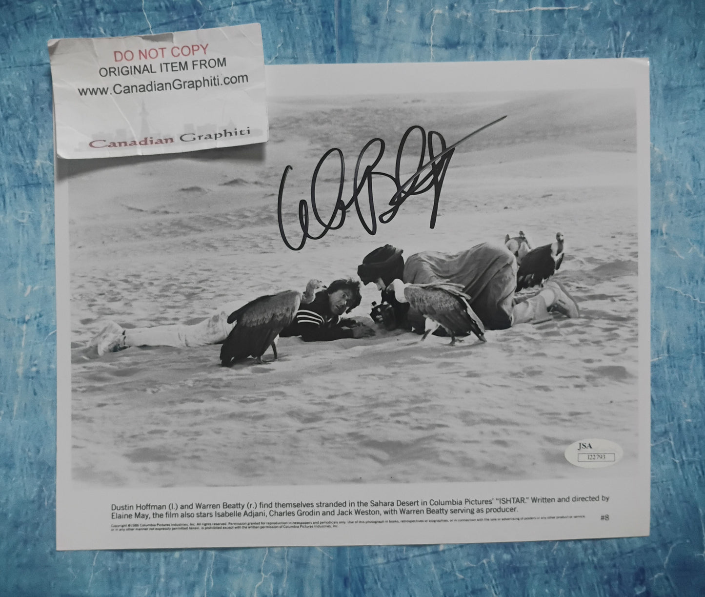 Warren Beatty Hand Signed Autograph 8x10 Photo JSA COA Ishtar