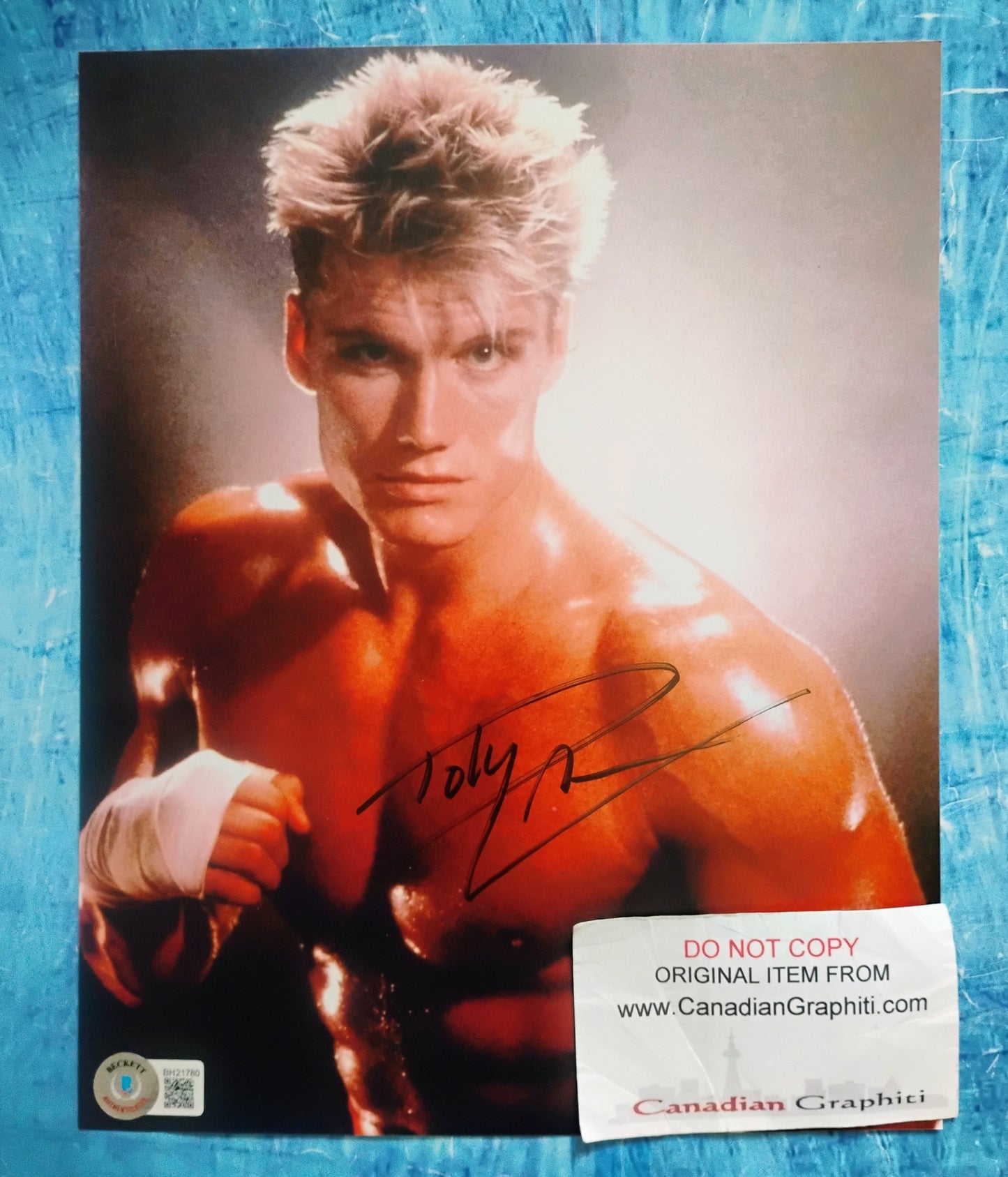 Dolph Lundgren Hand Signed Autograph 8x10 Photo BAS COA Rocky