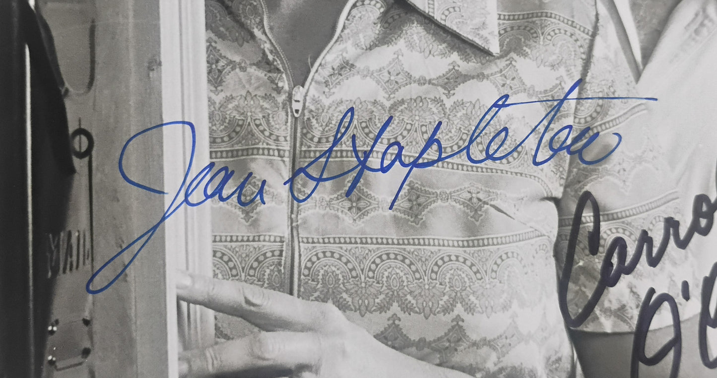 Carroll O'Connor & Jean Stapleton Hand Signed Autograph 8x10 Photo COA