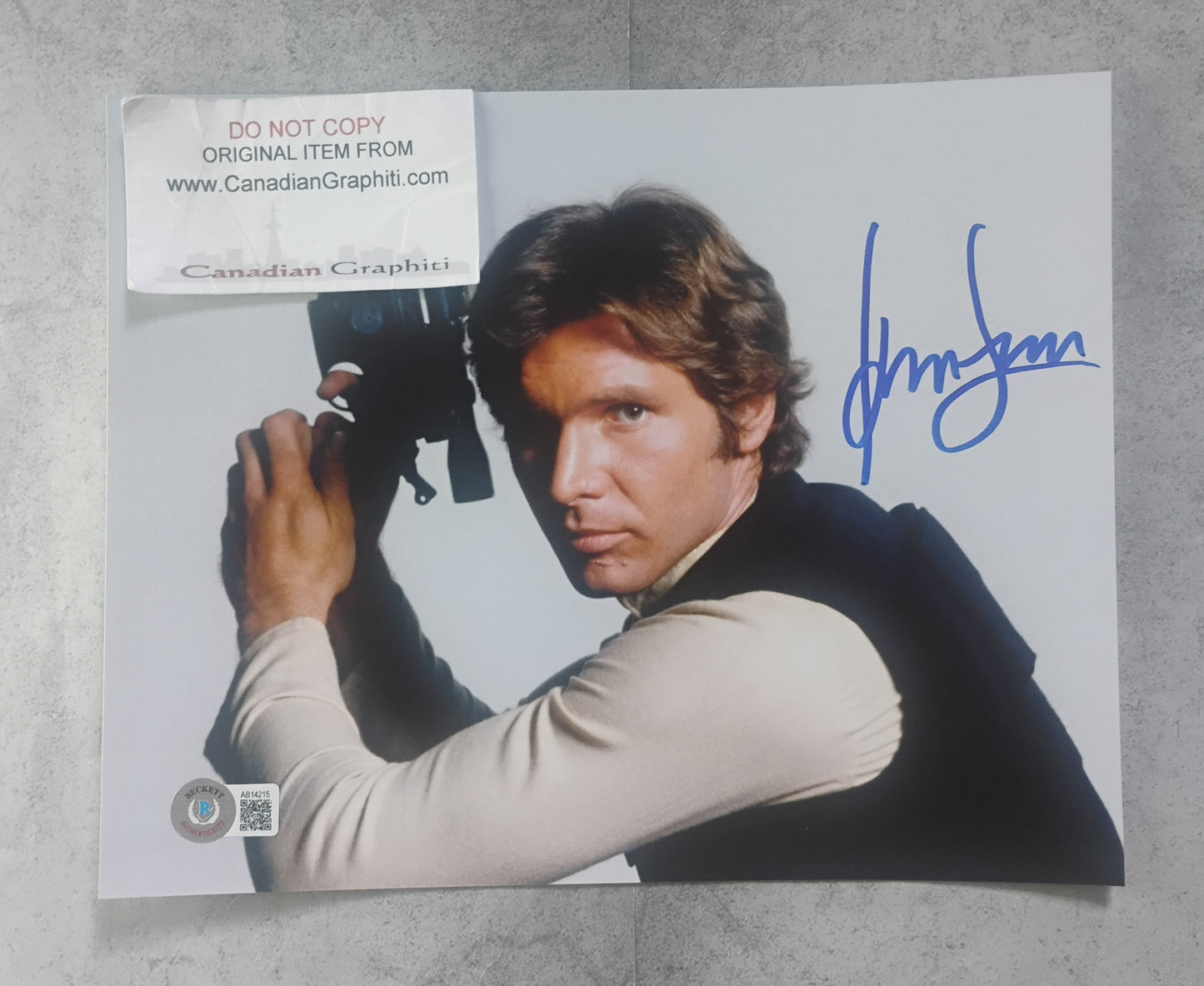 Harrison Ford Hand Signed Autograph 8x10 Photo BAS COA
