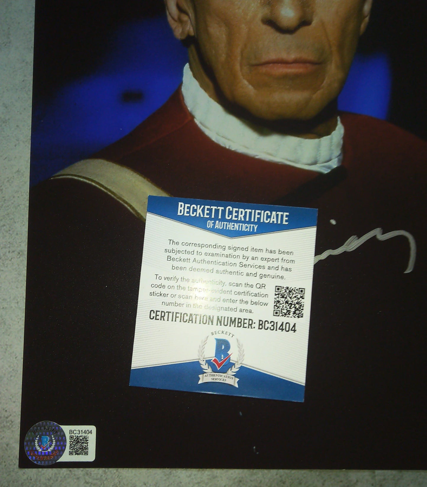 Leonard Nimoy Hand Signed Autograph 8x10 Photo BAS COA Star Trek
