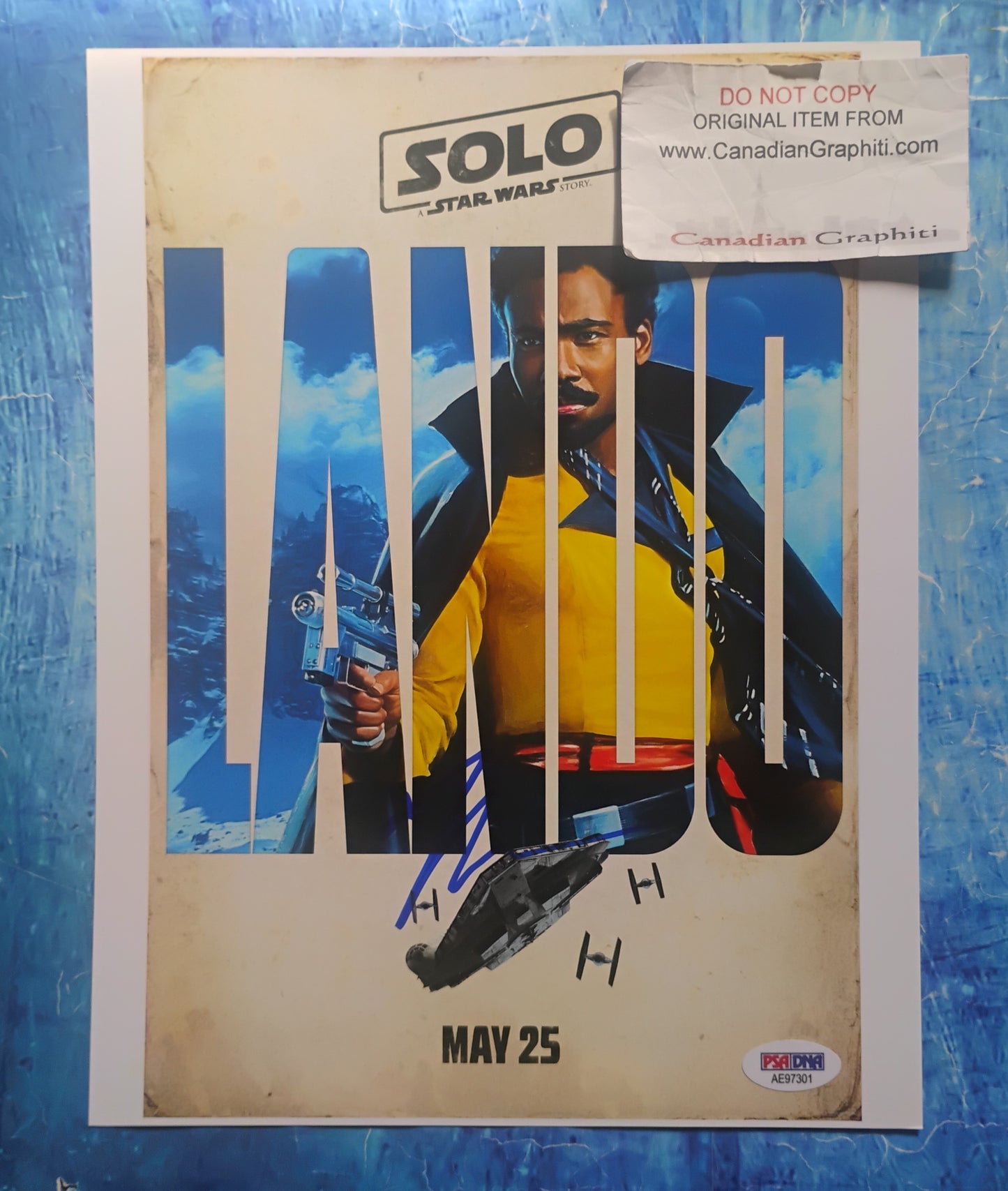 Donald Glover Hand Signed Autograph Photo PSA COA Star Wars