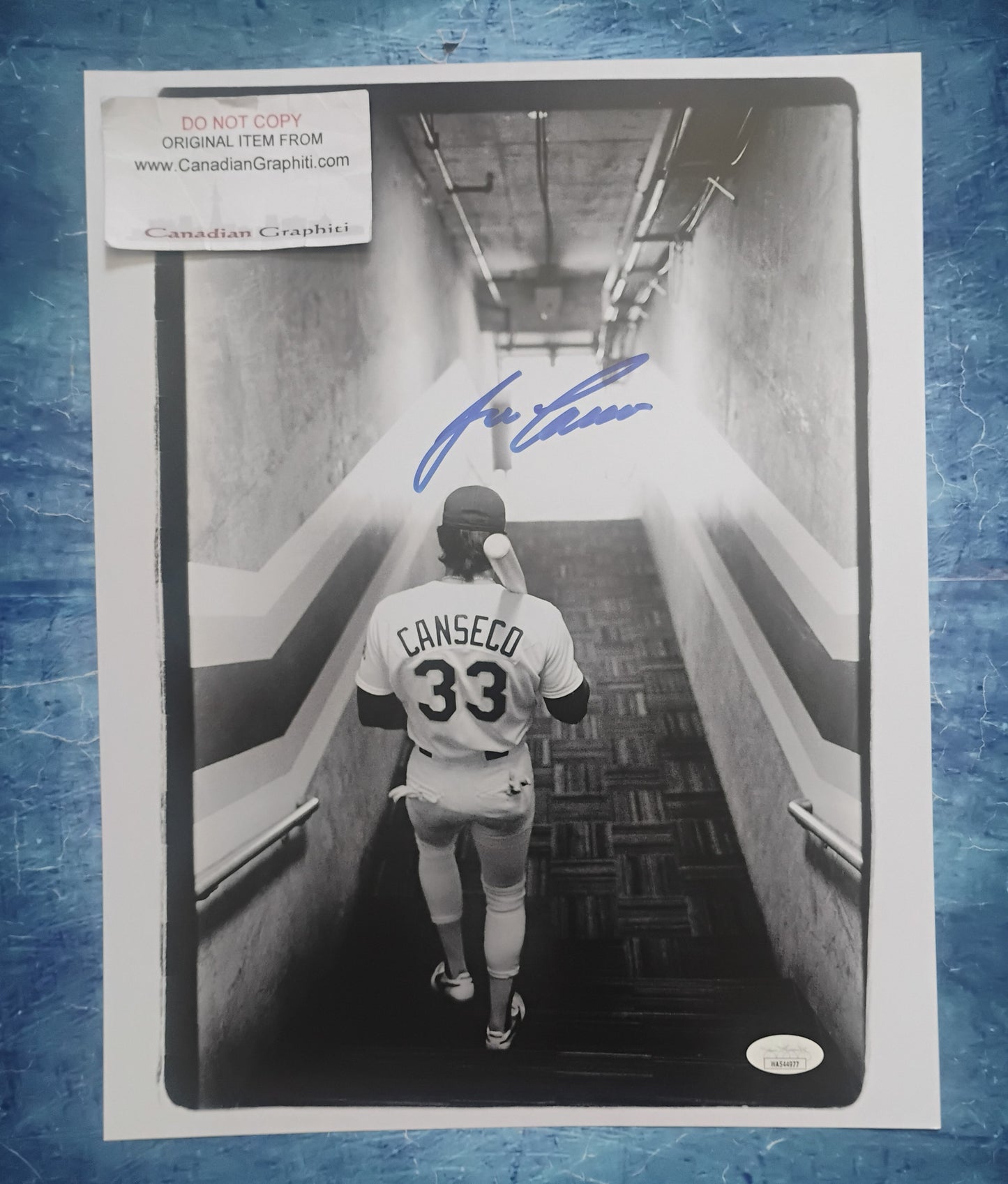 Jose Canseco Hand Signed Autograph 11x14 Photo JSA COA
