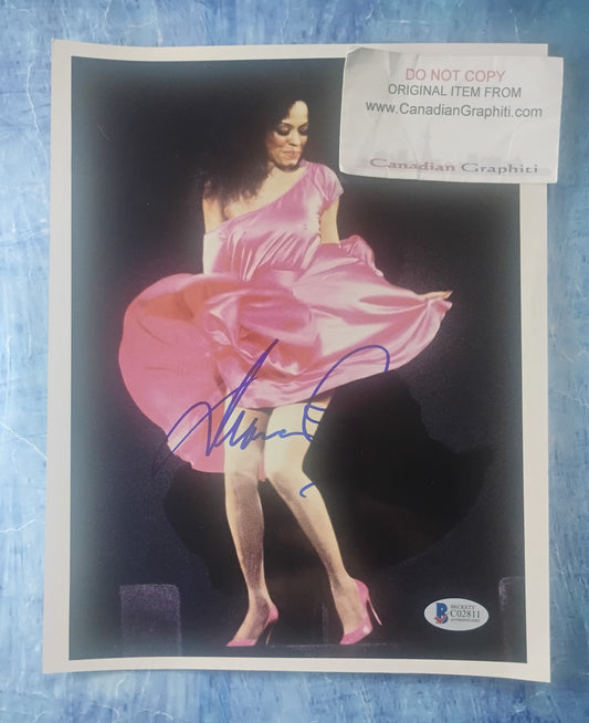 Diana Ross Hand Signed Autograph 8x10 Photo BAS COA