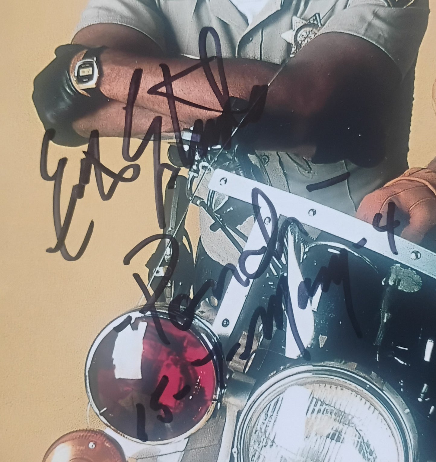 Erik Estrada & Larry Wilcox Hand Signed Autograph 8x10 Photo COA JSA Chips