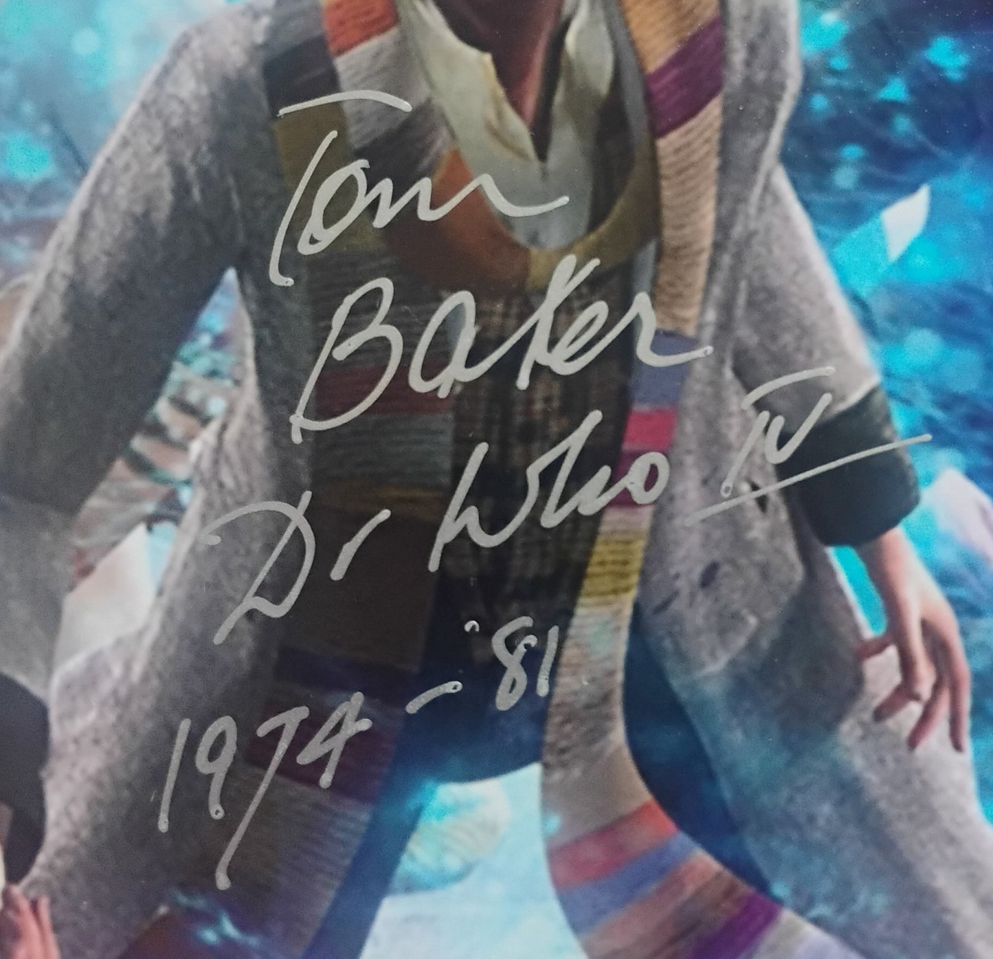 Doctor Who 5x Cast Hand Signed Autograph Photo JSA COA Tom Baker, Colin Baker, Sylvester McCoy, Geoffrey Beevers & Tim Treloar