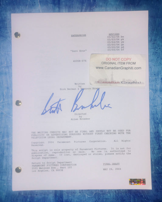 Scott Bakula Hand Signed Autograph Star Trek Enterprise Script COA