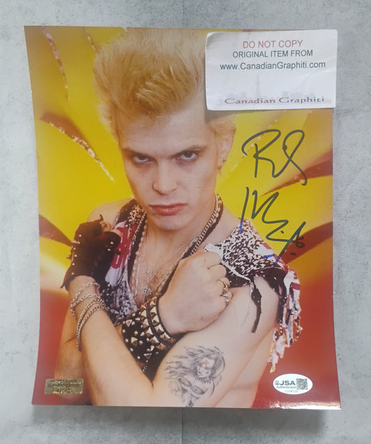 Billy Idol Hand Signed Autograph 8x10 Photo JSA COA