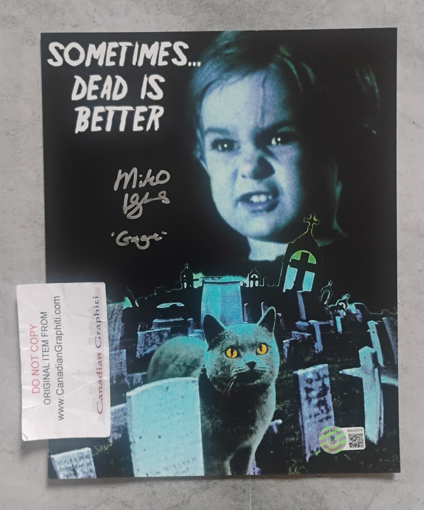 Miko Hughes Hand Signed Autograph 8x10 Photo BAS COA Pet Semetary