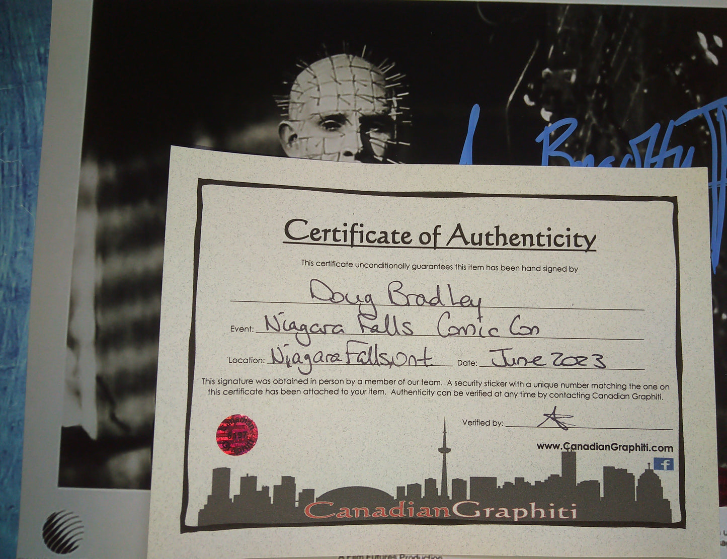 Doug Bradley Hand Signed Autograph 8x10 Photo COA Hellraiser