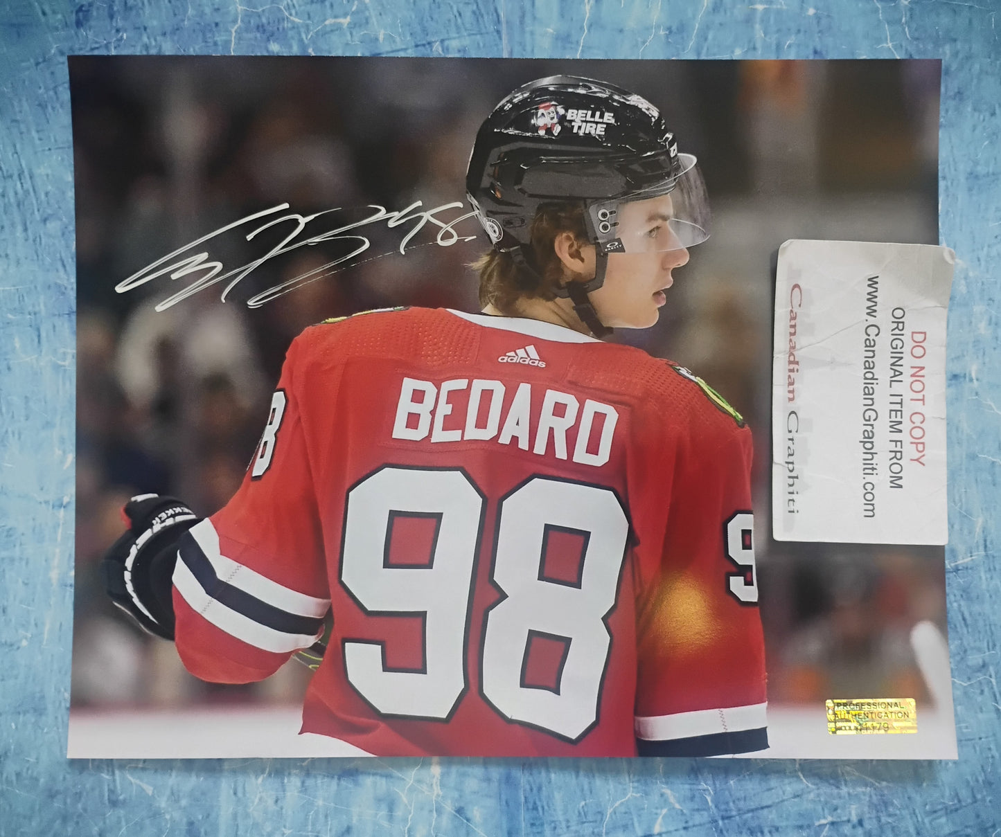 Connor Bedard Hand Signed Autograph 8x10 Photo COA Chicago Blackhawks