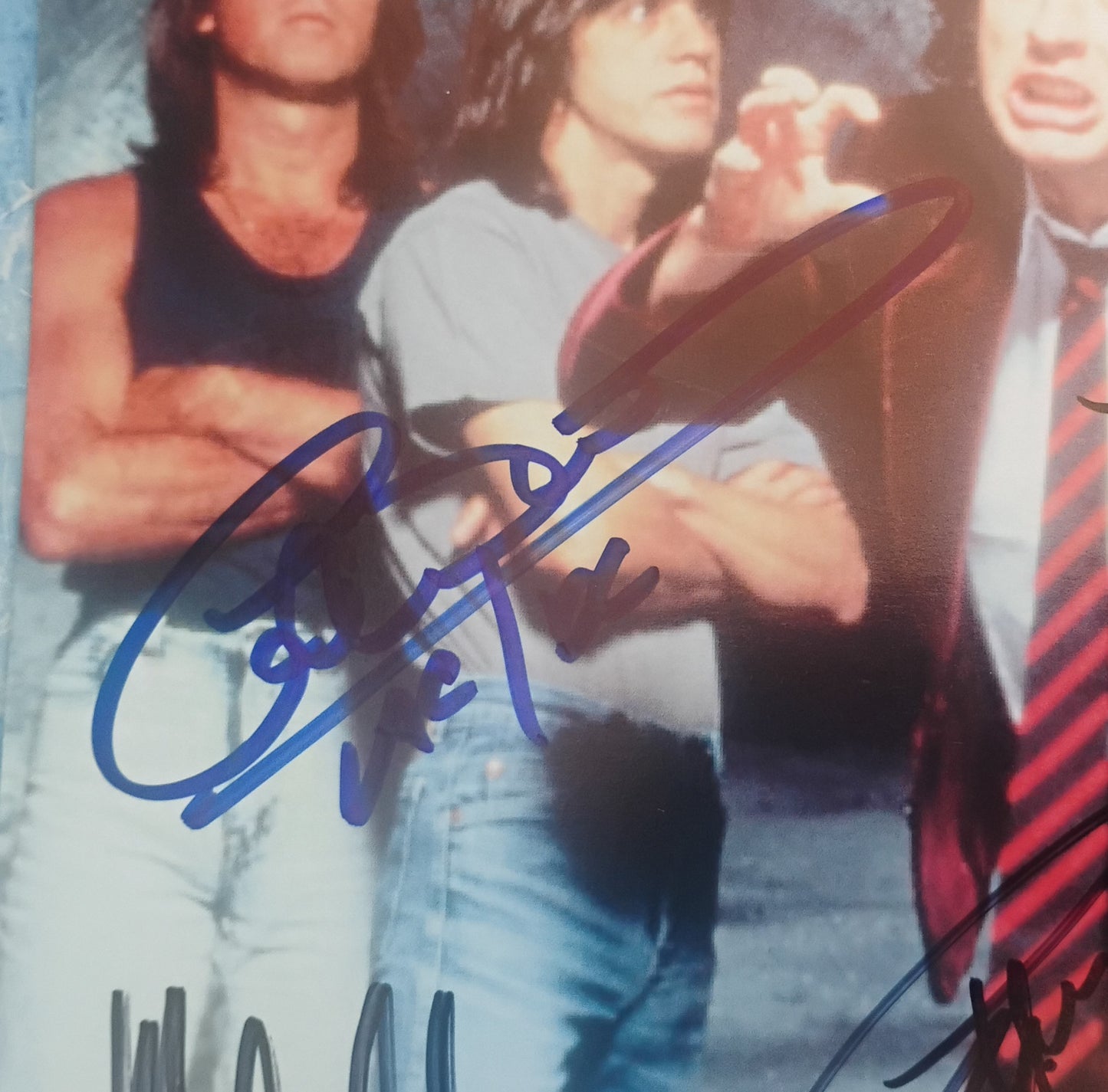 AC/DC Hand Signed Autograph 8x10 Photo COA Malcolm & Angus Young, Brian Johnson