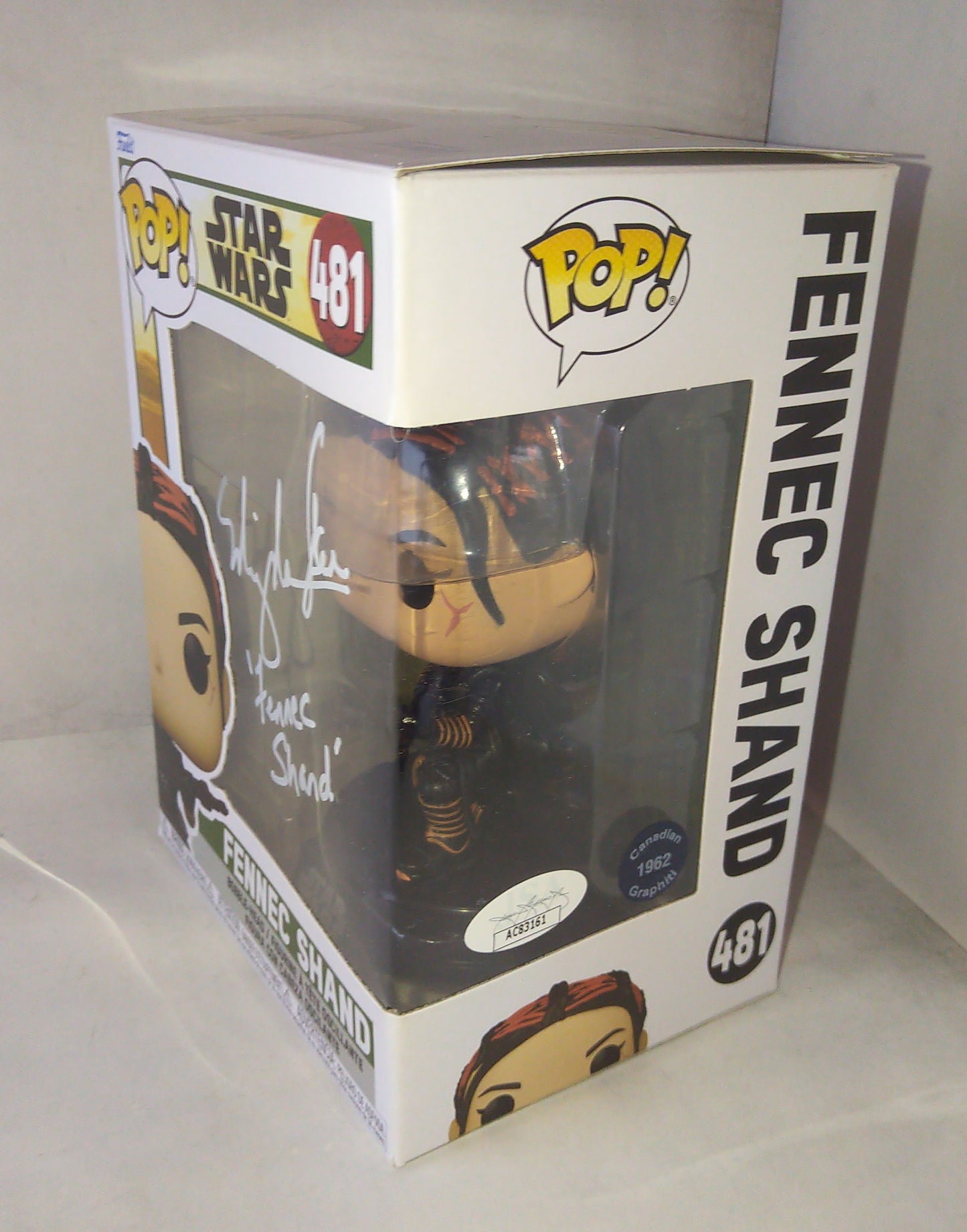 Ming-Na Wen Hand Signed Autograph Fennec Shand Funko Pop COA + JSA Star Wars