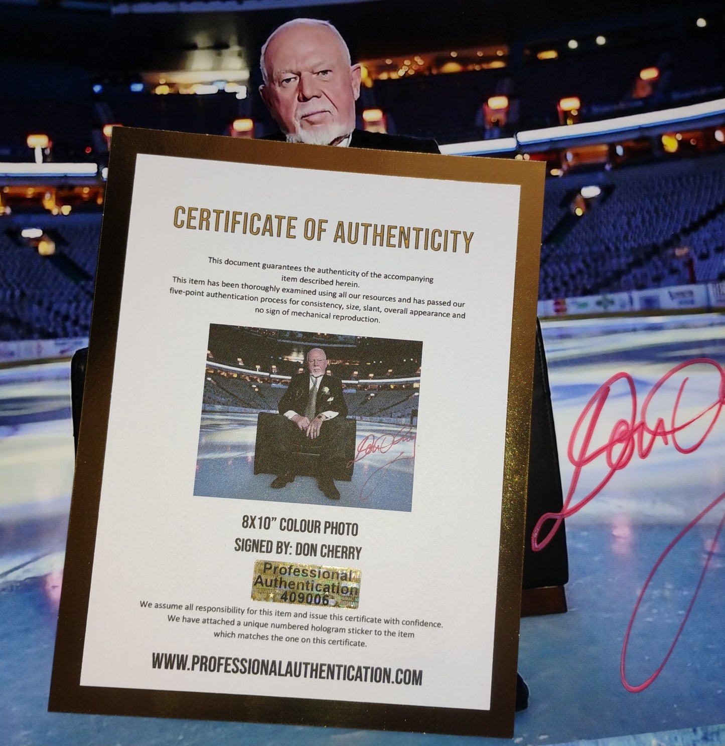 Don Cherry Hand Signed Autograph 8x10 Photo Coach's Corner