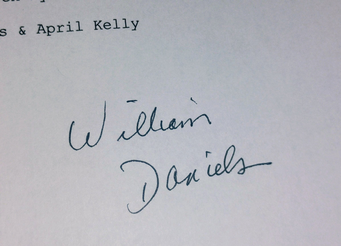 William Daniels Hand Signed Autograph Boy Meets World Script Cover COA