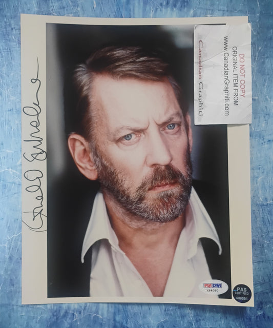 Donald Sutherland Hand Signed Autograph 8x10 Photo PSA COA