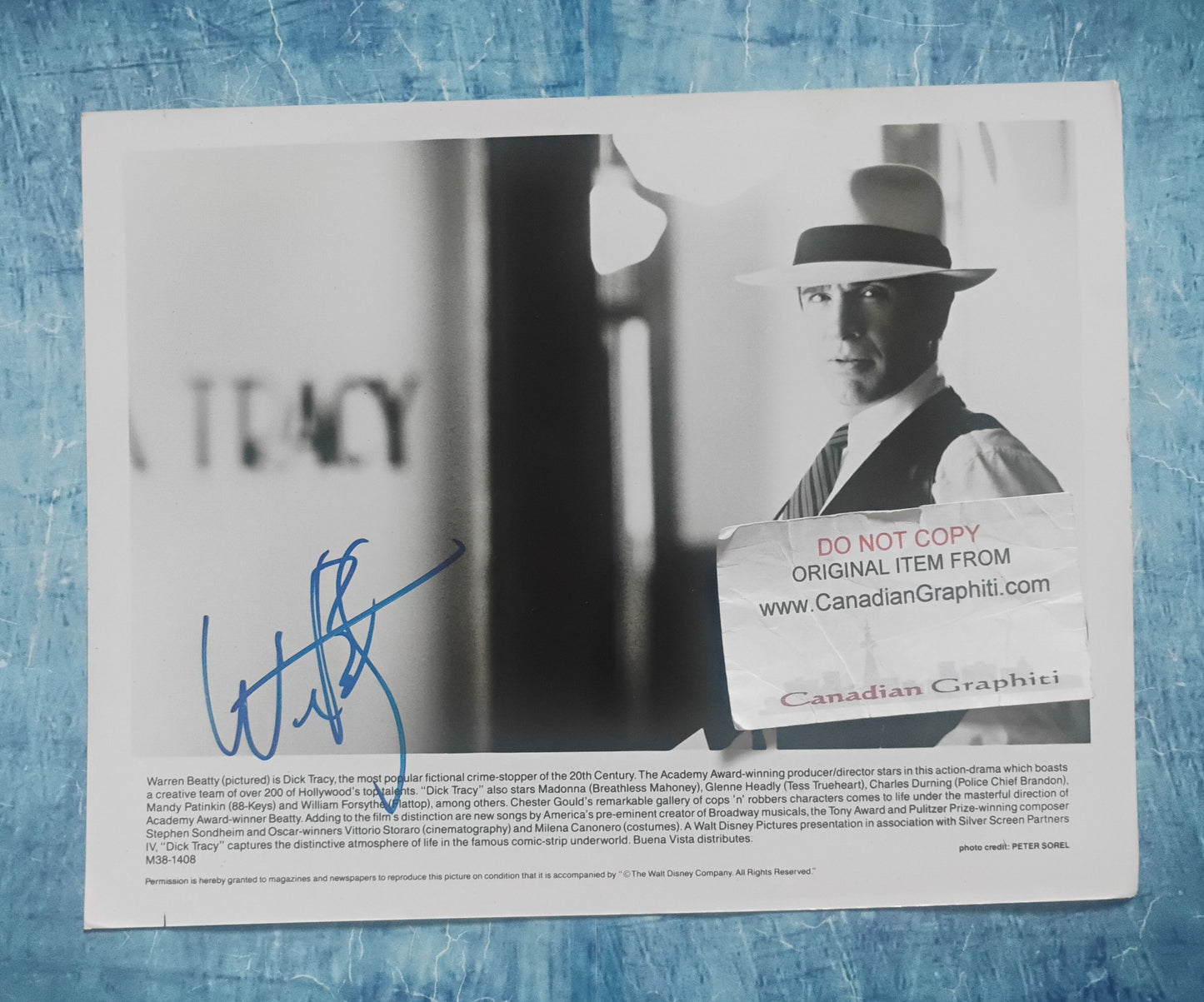 Warren Beatty Hand Signed Autograph 8x10 Photo JSA COA Dick Tracy