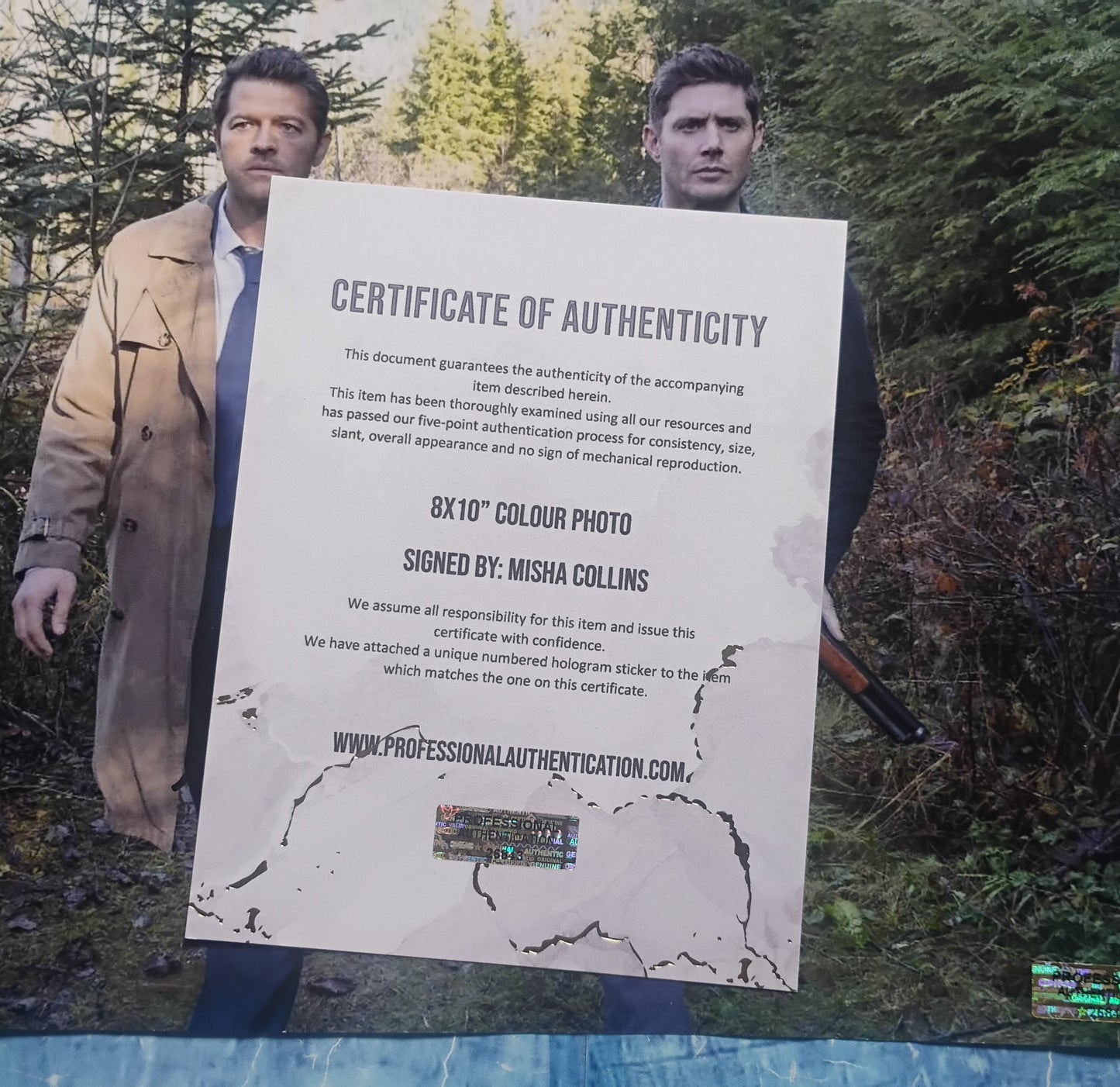 Misha Collins Hand Signed Autograph 8x10 Photo COA Supernatural