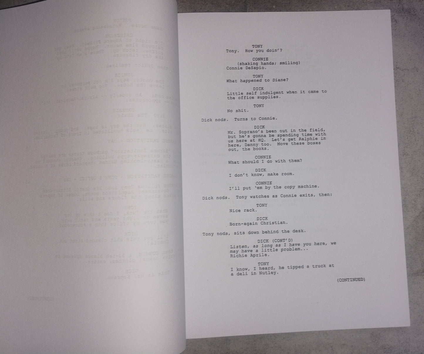 Vincent Pastore Hand Signed Autograph The Sopranos Script COA