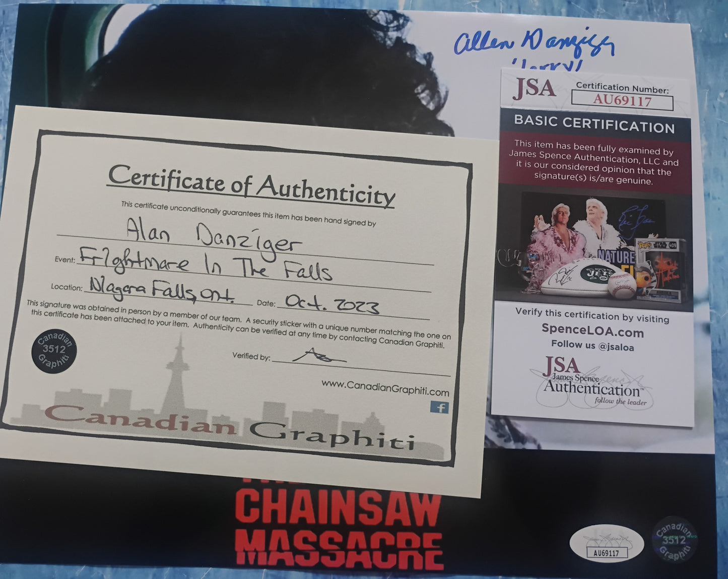 Allen Danziger Hand Signed Autograph 8x10 Photo JSA COA Texas Chainsaw Massacre