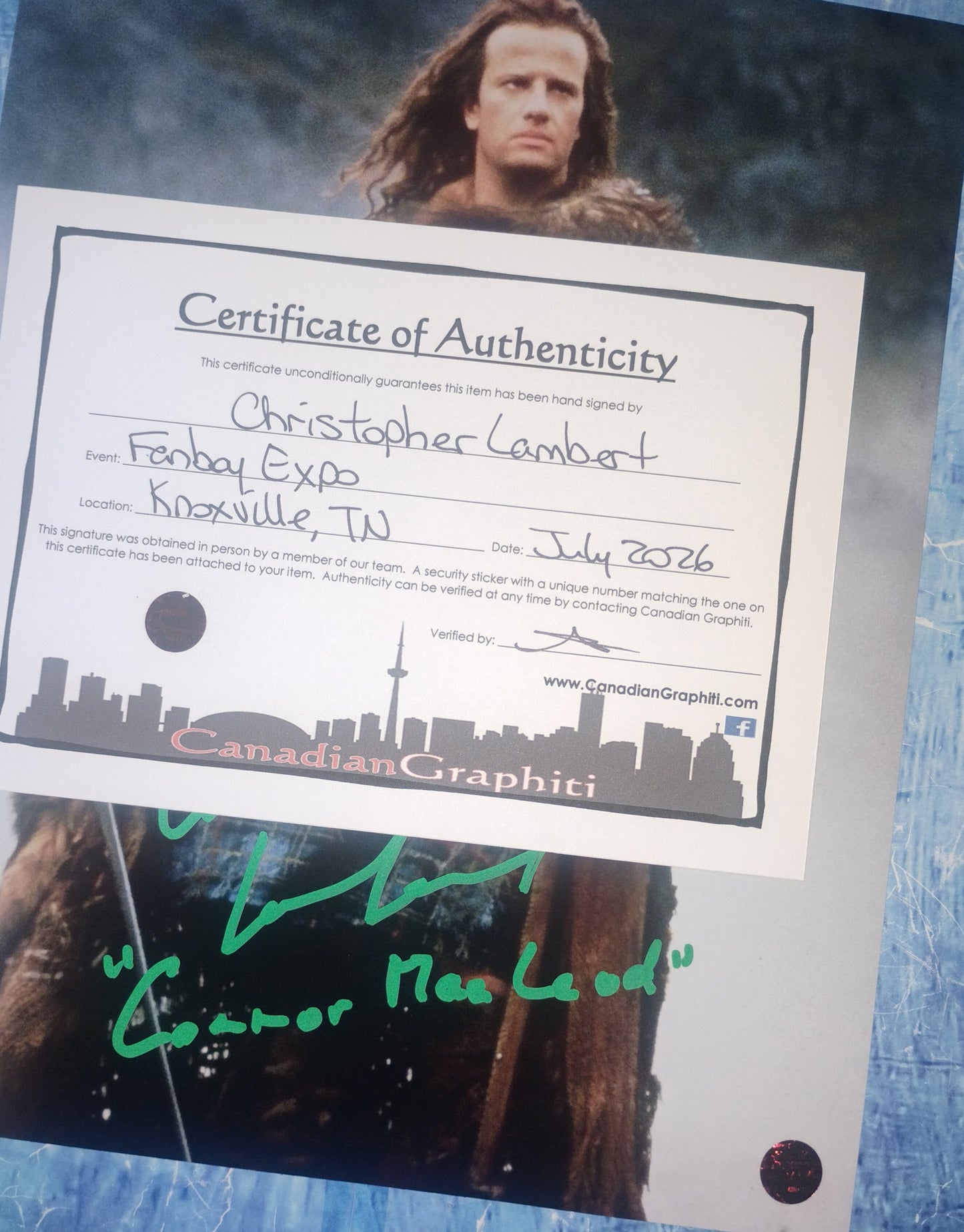 Christopher Lambert Hand Signed Autograph 8x10 Photo COA Highlander