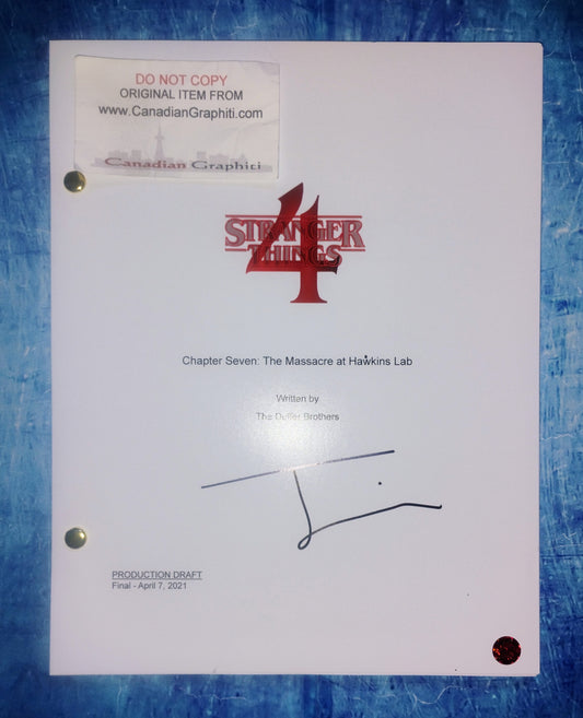 Joseph Quinn Hand Signed Autograph Stranger Things Script COA