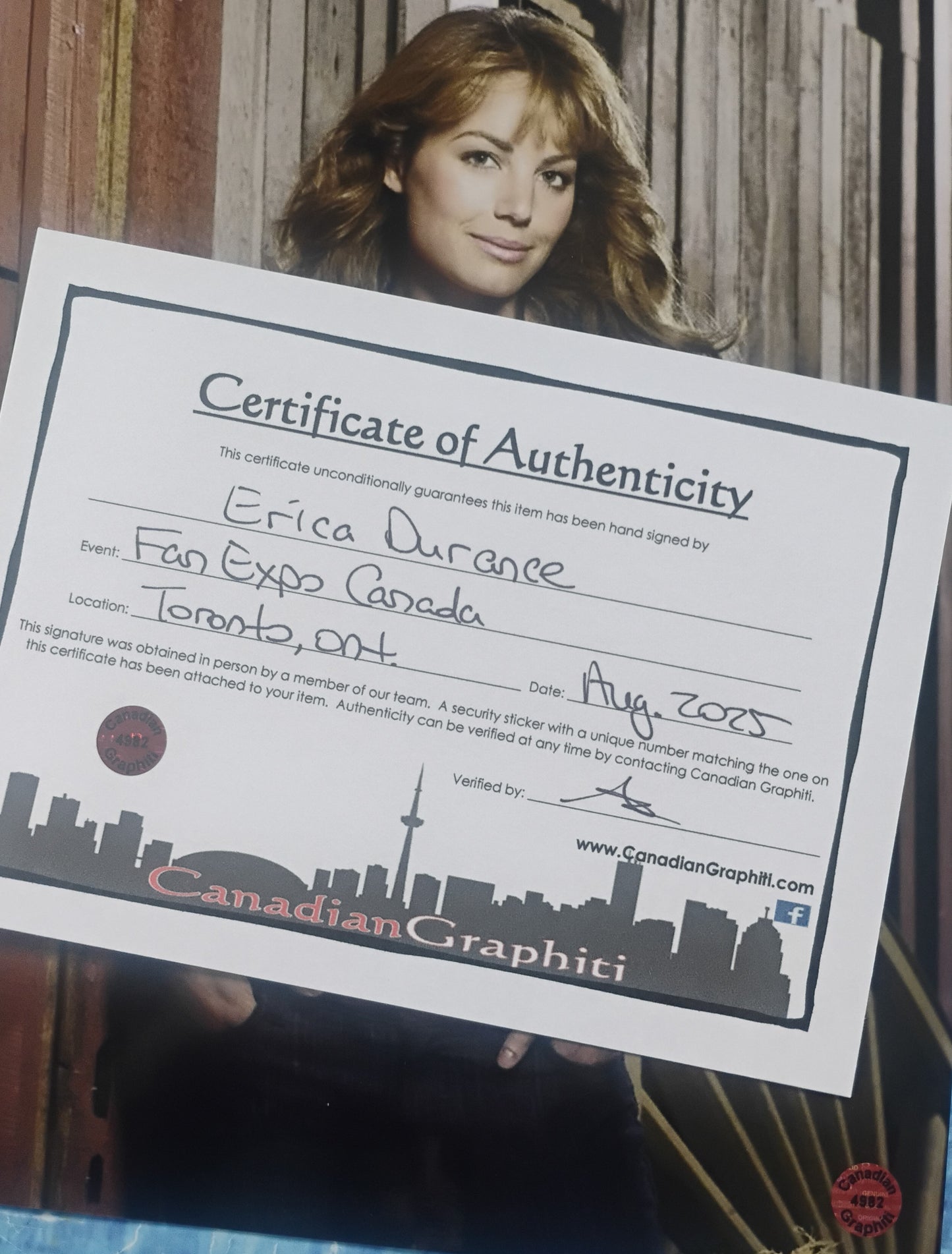 Erica Durance Hand Signed Autograph 8x10 Photo OPix COA Smallville