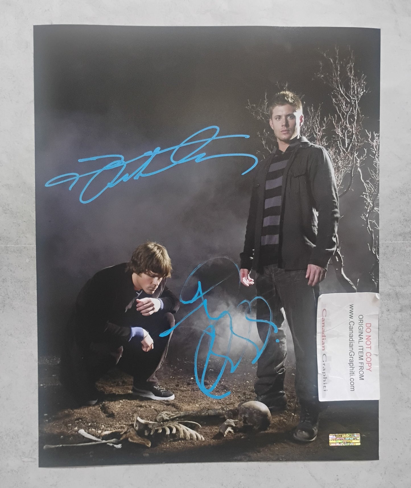 Jensen Ackles & Jared Padalecki Hand Signed Autograph 11x14 Photo COA Supernatural