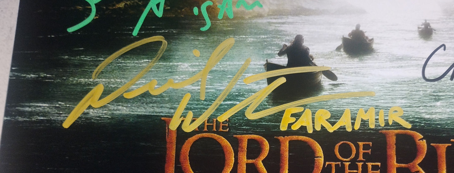 Lord Of The Rings 9x Hand Signed Autograph Poster COA