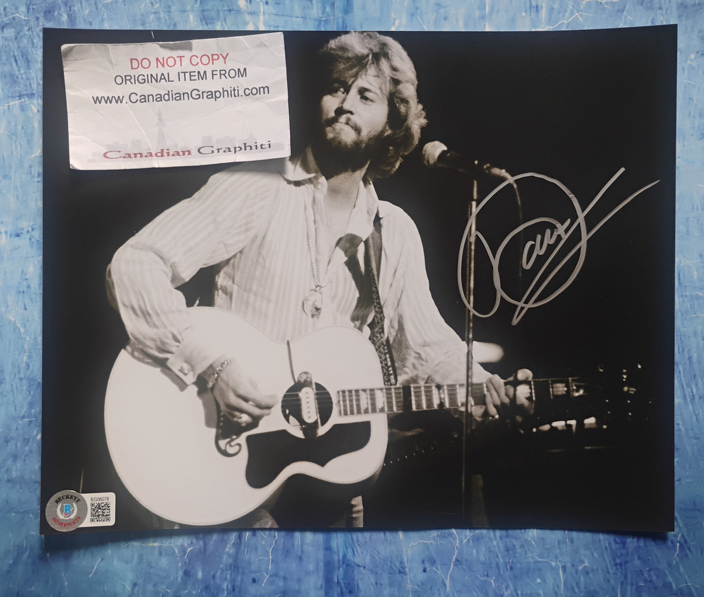 Barry Gibb Hand Signed Autograph 8x10 Photo BAS COA Bee Gees