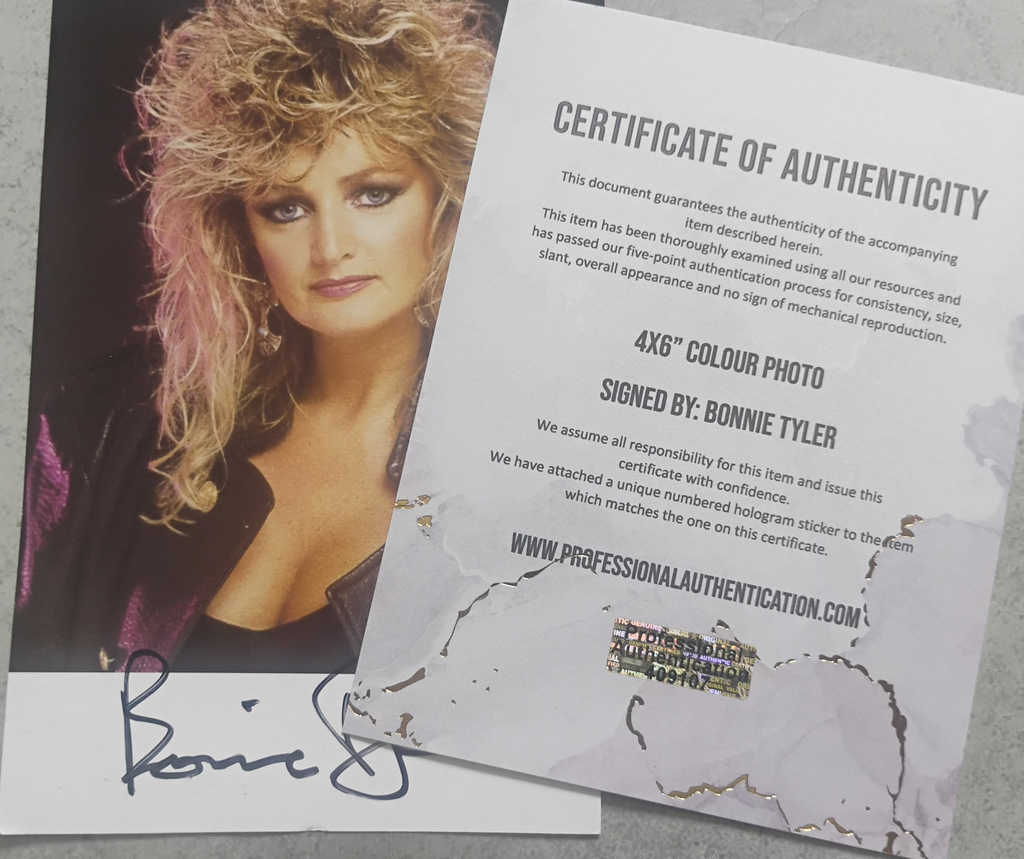 Bonnie Tyler Hand Signed Autograph Photo COA