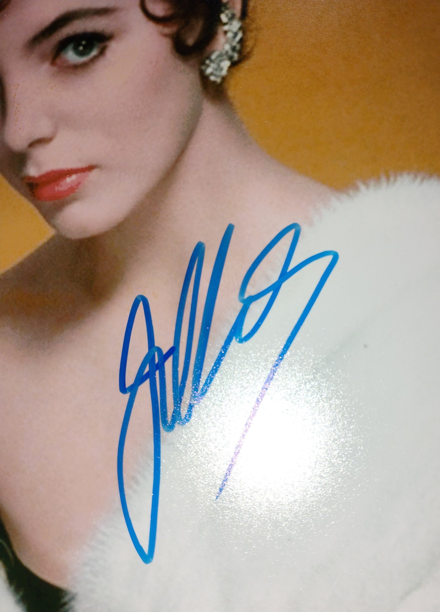 Joan Collins Hand Signed Autograph 8x10 Photo BAS COA