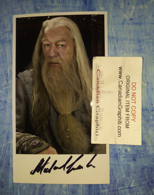 Michael Gambon Hand Signed Autograph Photo COA Harry Potter