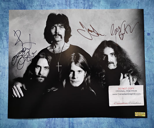 Black Sabbath Hand Signed Autograph 11x14 Photo COA