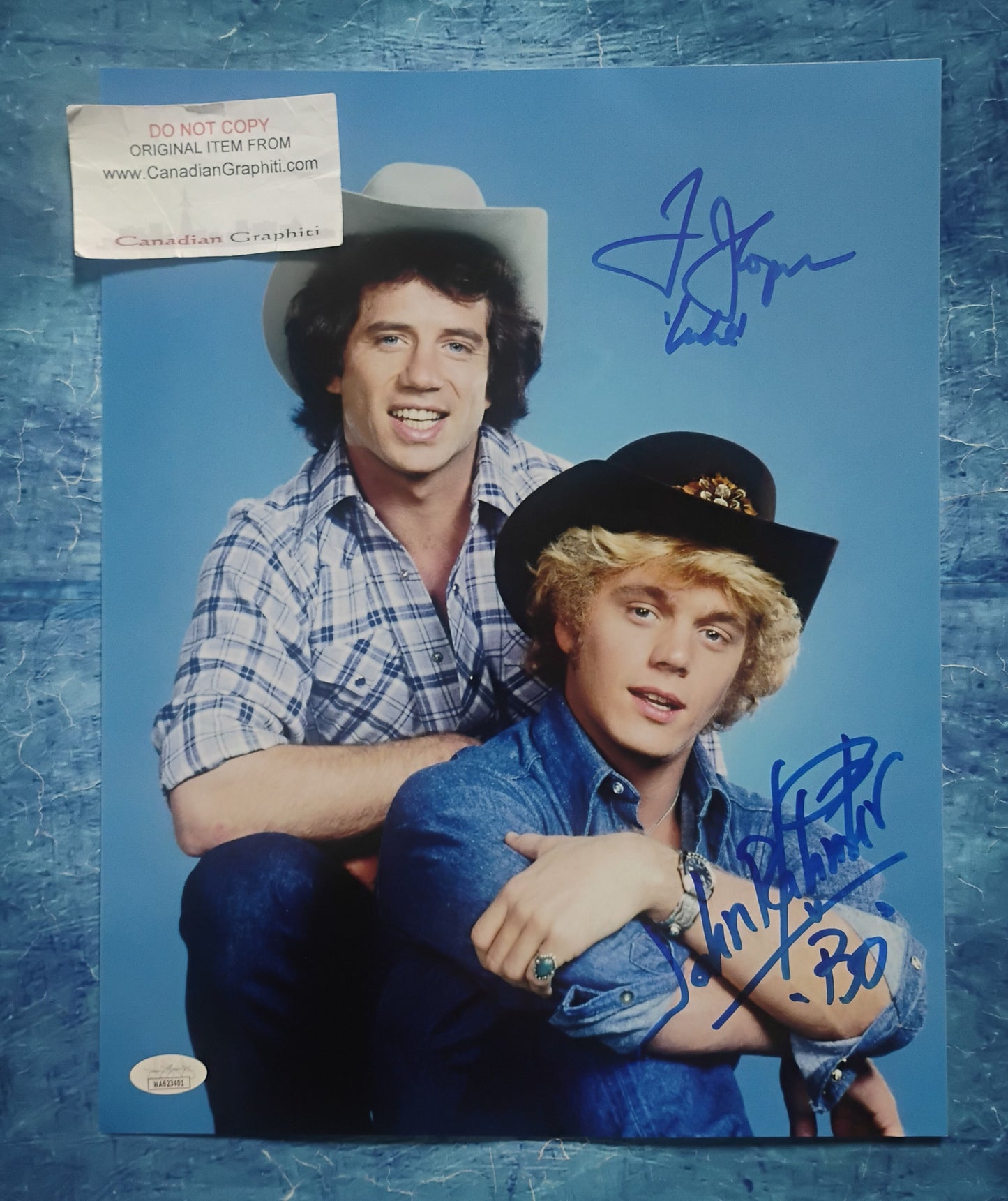 Tom Wopat & John Schneider Hand Signed Autograph 11x14 Photo JSA COA Dukes Of Hazzard
