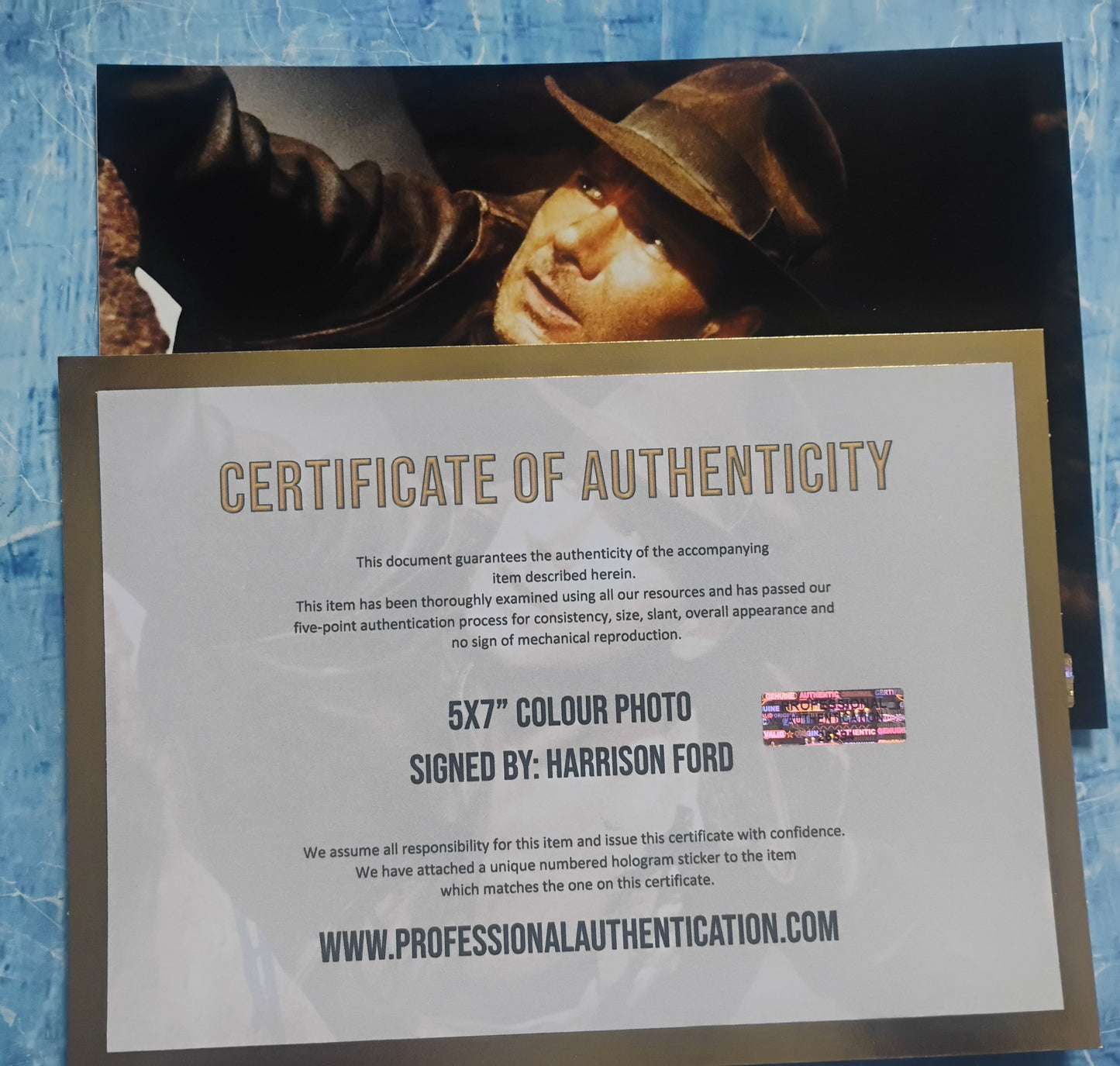 Harrison Ford Hand Signed Autograph Photo COA Indiana Jones