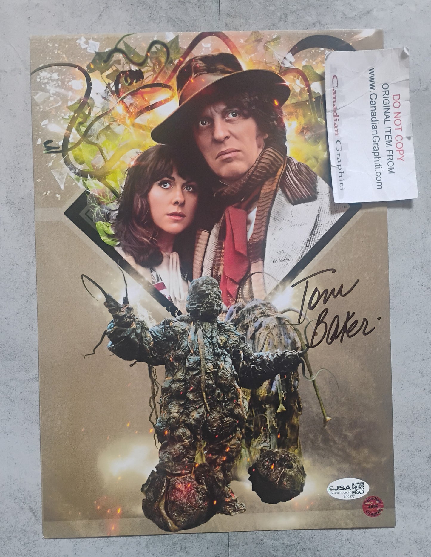 Tom Baker Hand Signed Autograph Photo JSA COA Doctor Who