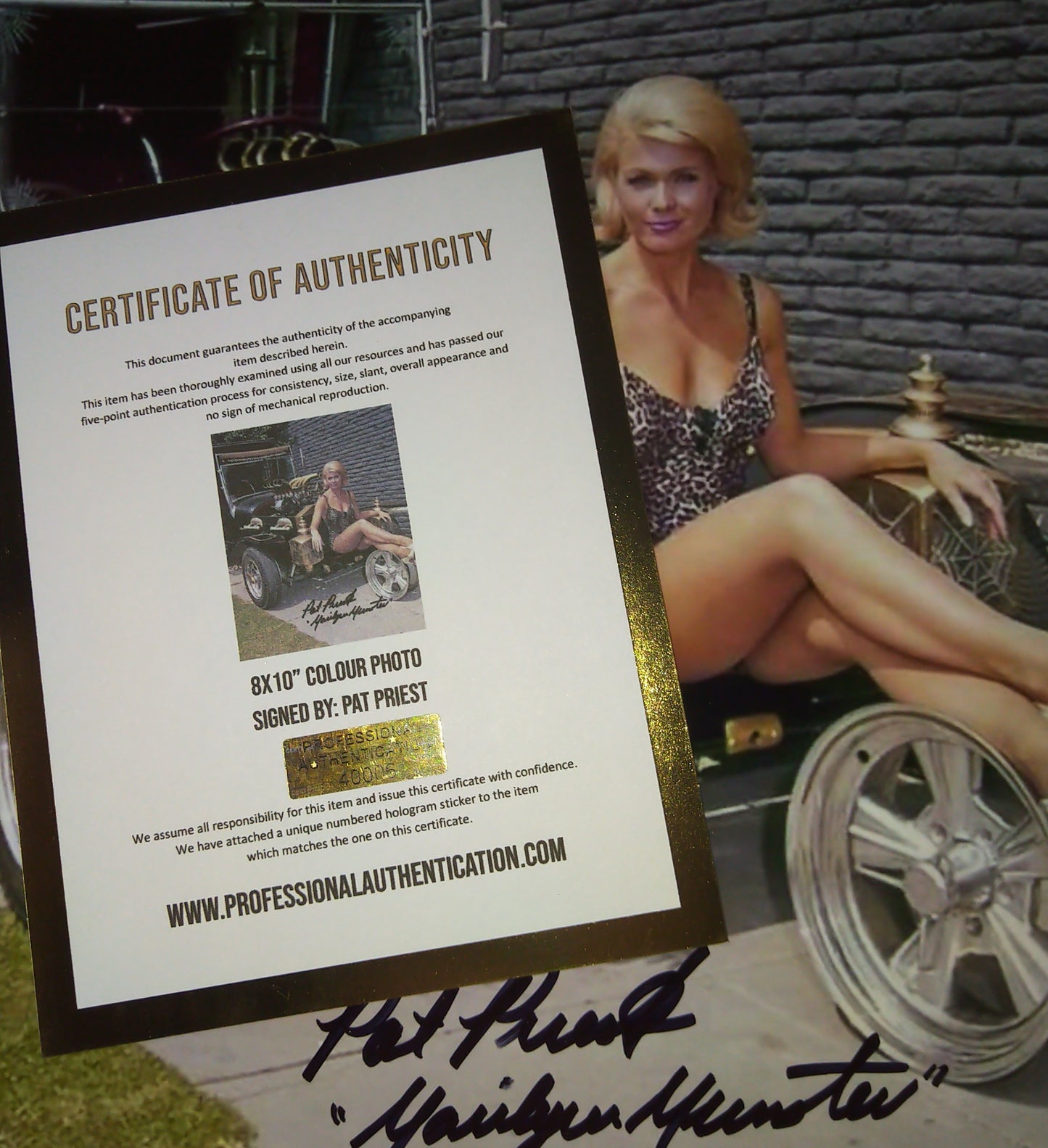 Pat Priest Hand Signed Autograph 8x10 Photo COA The Munsters