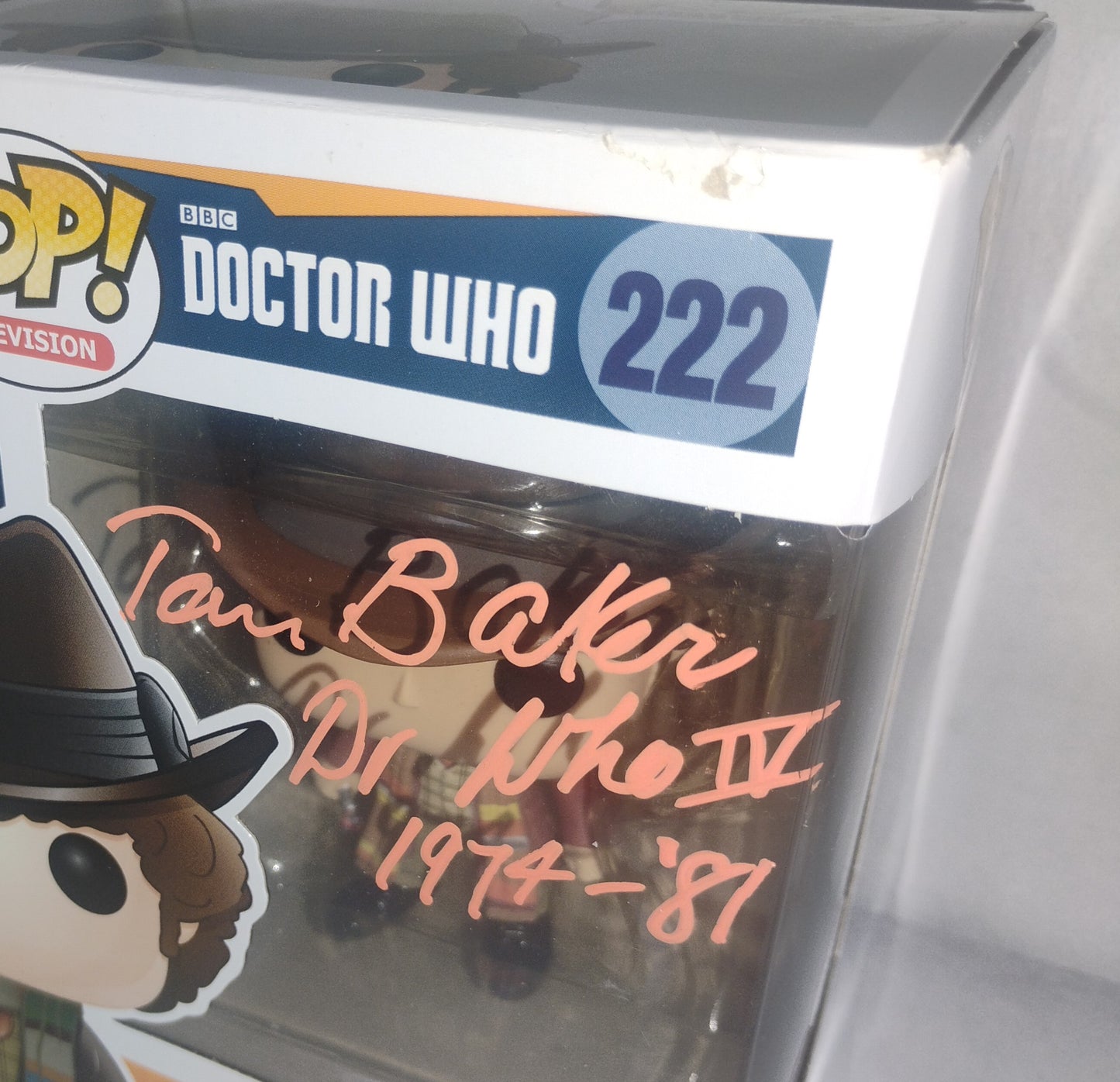 Tom Baker Hand Signed Autograph Doctor Who Funko Pop JSA COA