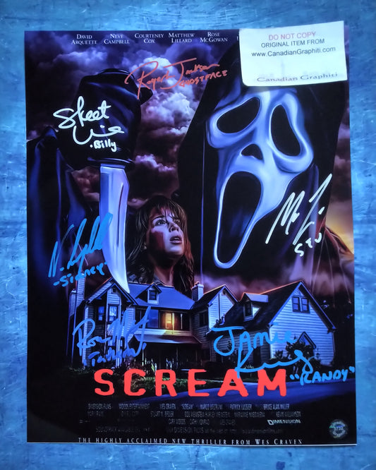 Scream 6x Cast Hand Signed Autograph 11x14 Photo COA