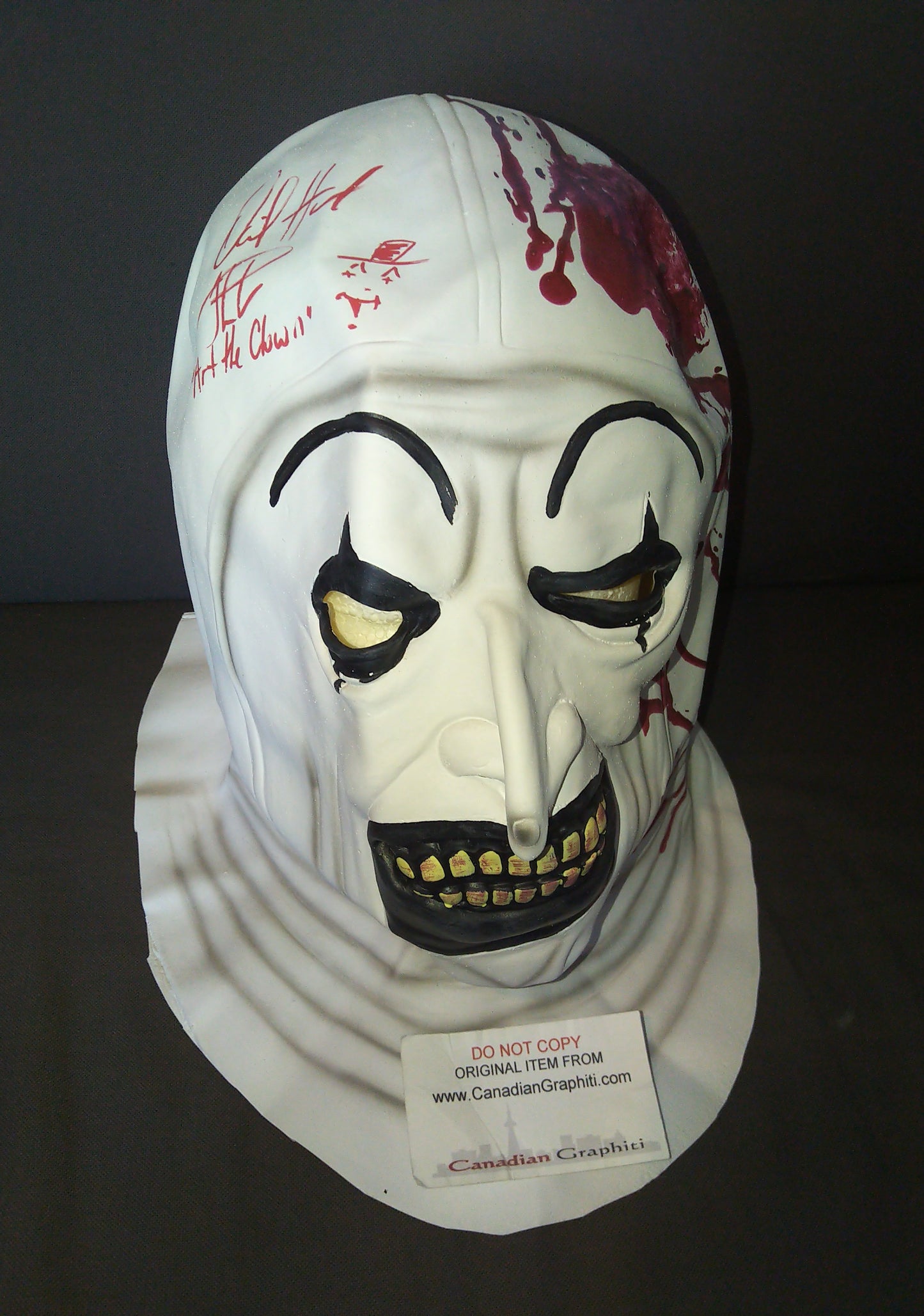 David Howard Thornton Hand Signed Autograph Art The Clown Mask COA Terrifier