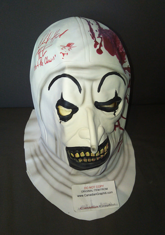 David Howard Thornton Hand Signed Autograph Art The Clown Mask COA Terrifier